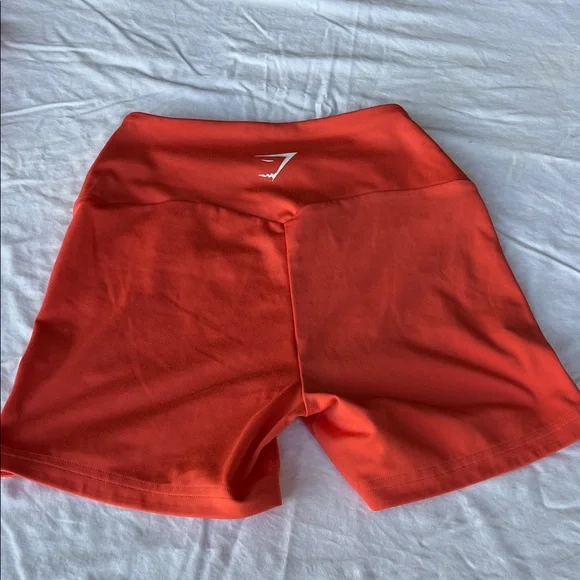 Gymshark Red Athletic Shorts - High-Waist Training Shorts - Picture 3 of 5